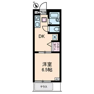 ベルテ中目黒【1階】の間取り