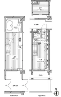 カスタリア麻布十番七面坂【1階】の間取り