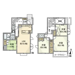 東京都練馬区南田中2丁目【一戸建】の間取り