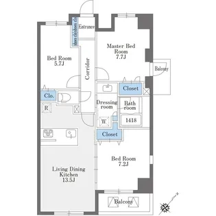 LA DOUCEUR巣鴨WEST【1階】の間取り