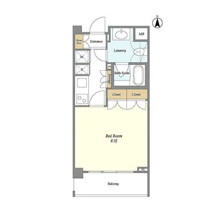 オーキッドレジデンス神楽坂【4階】の間取り