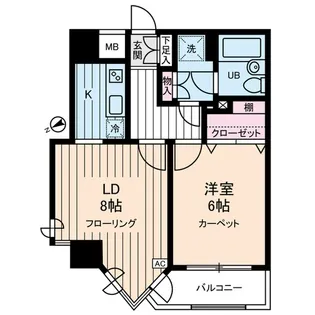BELLE VUE新中野【6階】の間取り