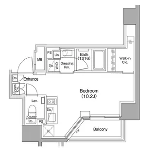 ザ・パークハビオ蒲田【4階】の間取り