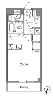 カスタリア代々木上原【1階】の間取り