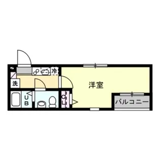 ベイルーム武蔵中原【1階】の間取り