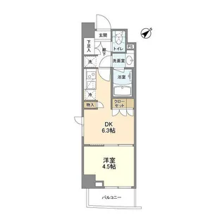 バウスフラッツ品川大井町【1階】の間取り