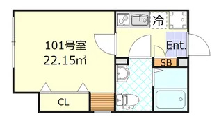 ルノンフォレスト羽田【1階】の間取り