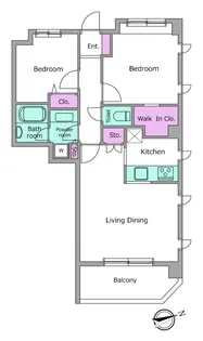 レジディア祐天寺【1階】の間取り