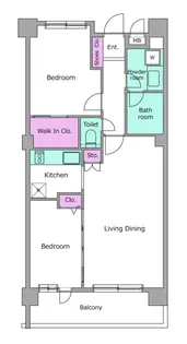 レジディア祐天寺【5階】の間取り
