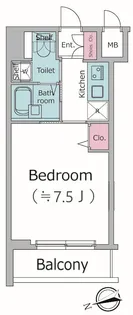 レジディア銀座東【7階】の間取り
