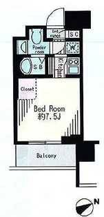 レジディア市谷薬王寺【10階】の間取り