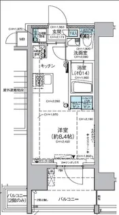 レジディア蒲田Ⅴ【11階】の間取り