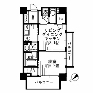 レジディア池尻大橋【14階】の間取り