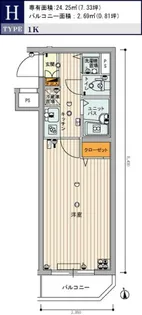 スカイコート池袋西弐番館【308号室号室】の間取り