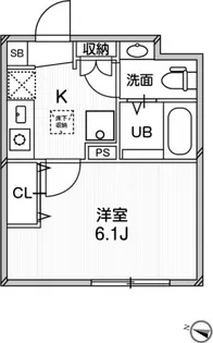 ルクール平和台【102号室号室】の間取り