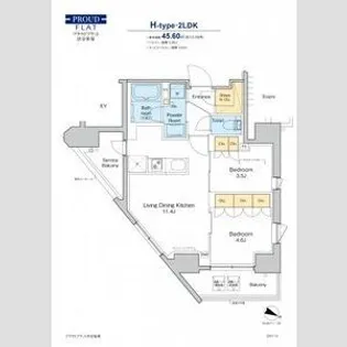 プラウドフラット渋谷笹塚【10階】の間取り
