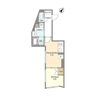 リビオメゾン都立大学【1階】の間取り