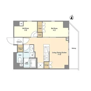 オーキッドレジデンス戸越公園【7階】の間取り