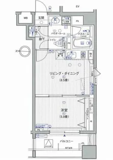 ラグジュアリーアパートメント三ノ輪【2階】の間取り