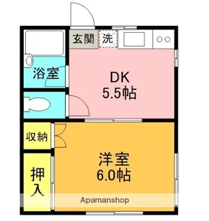 ハイツ大野【102号室】の間取り