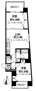 Portside Urban Residence【4階】の間取り