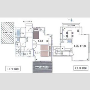 東京都世田谷区上用賀4丁目【一戸建】の間取り