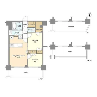 リバーレ鷺沼【4階】の間取り