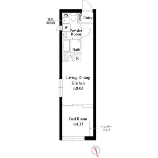 UCM 蒲田【4階】の間取り