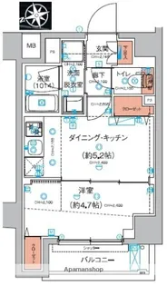 ハーモニーレジデンス東京羽田スカイブリッジ【1階】の間取り
