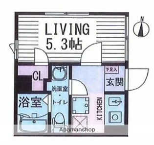 ミレドゥーエ西小山【2階】の間取り