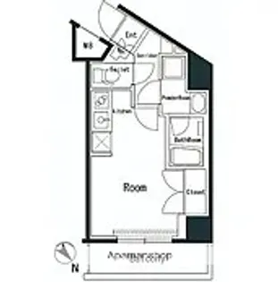 プレミアムキューブ北品川【4階】の間取り