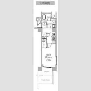 プラウドフラット三軒茶屋Ⅱ【1階】の間取り