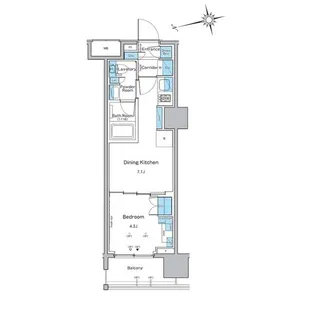 ルフォンプログレ品川戸越【4階】の間取り