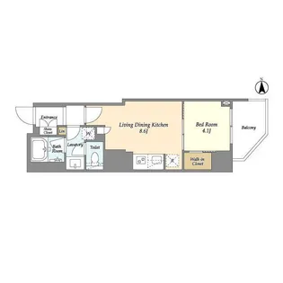 オーキッドレジデンス渋谷富ヶ谷【6階】の間取り