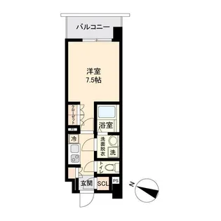 オープンブルーム二子【0615号室】の間取り