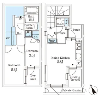2DKの間取り画像