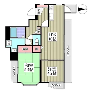 セザール多摩川【4階】の間取り
