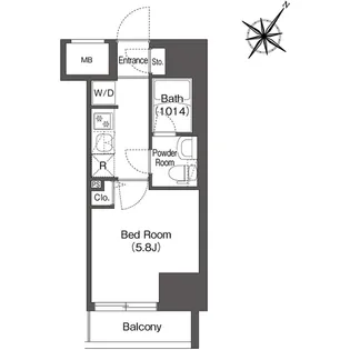 スタイリオフィット溝の口【3階】の間取り