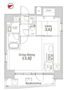 LOG戸越【9階】の間取り