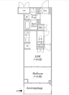 MYRIA RESIDENCE OOKAYAMA【3階】の間取り