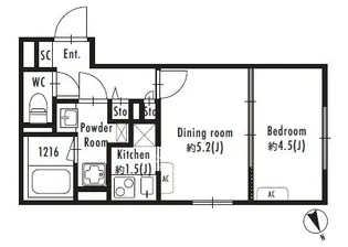 GRAN PASEO西新宿【1階】の間取り