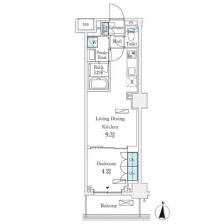フロンティアレジデンス錦糸公園【4階】の間取り