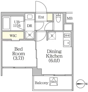 イプセ四谷テラス【5階】の間取り