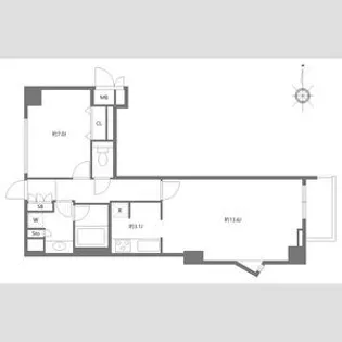 エムジー目黒駅前【13階】の間取り
