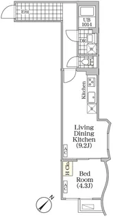 BRICK RESIDENCE 目黒本町【5階】の間取り