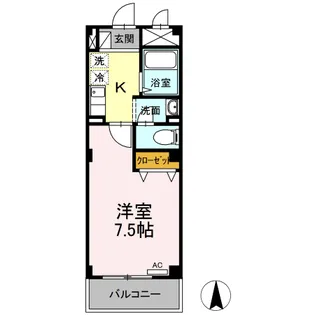コムシェソワⅡ【1階】の間取り