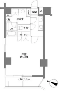 カスタリア大塚Ⅱ【6階】の間取り