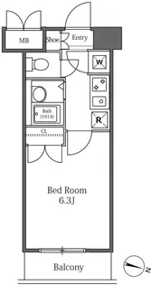 ラサンテ広尾【4階】の間取り