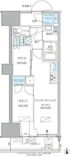 パークアクシス品川天王洲アイル【6階】の間取り