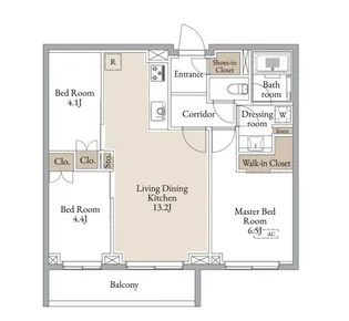 クラリティア横濱反町【2階】の間取り